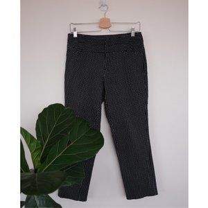 ELLE Black Patterned Cropped Dress Pants Size 6